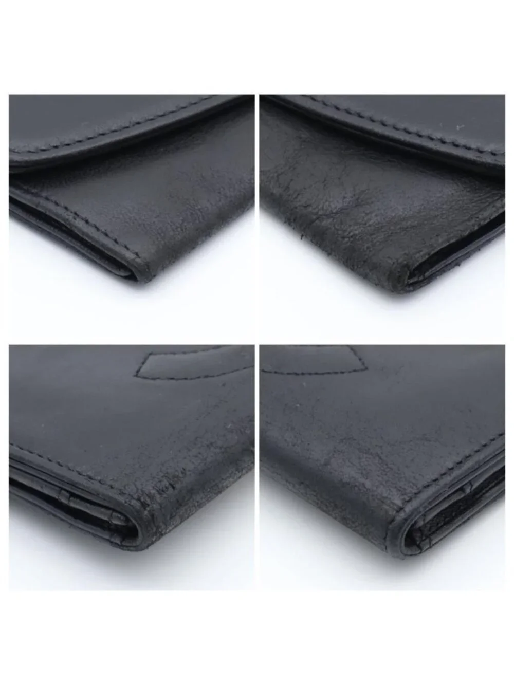 Chanel Jumbo CC Logo Lambskin Bifold Wallet Black